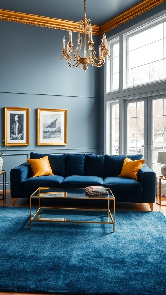 Opt for a Classy Blue and Gold Color Palette