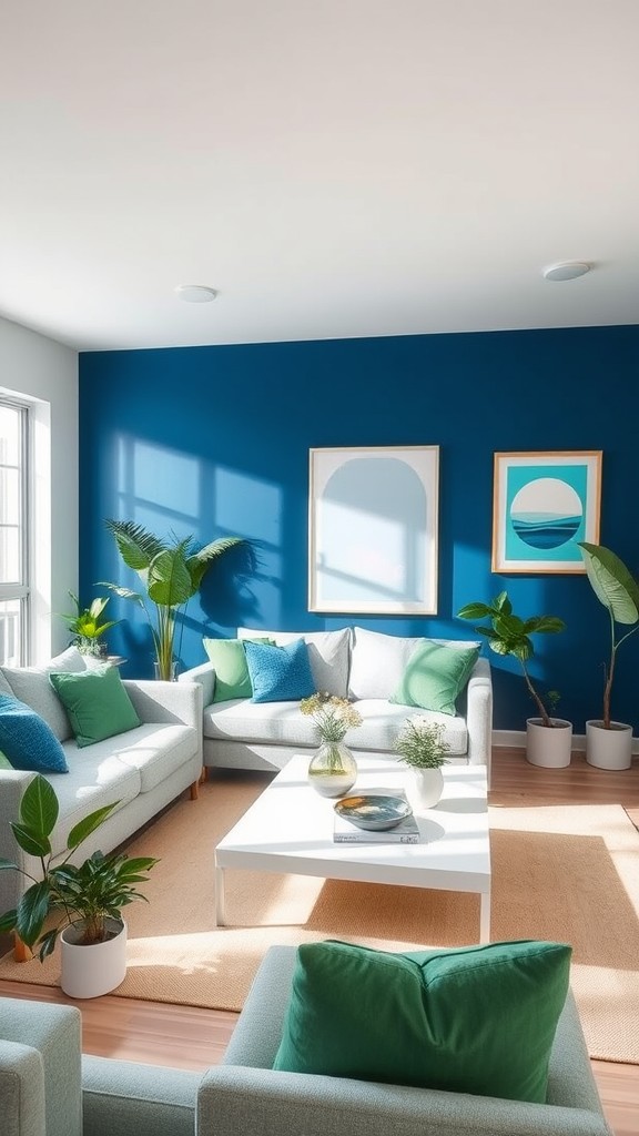 Paint an Accent Wall in Deep Blue