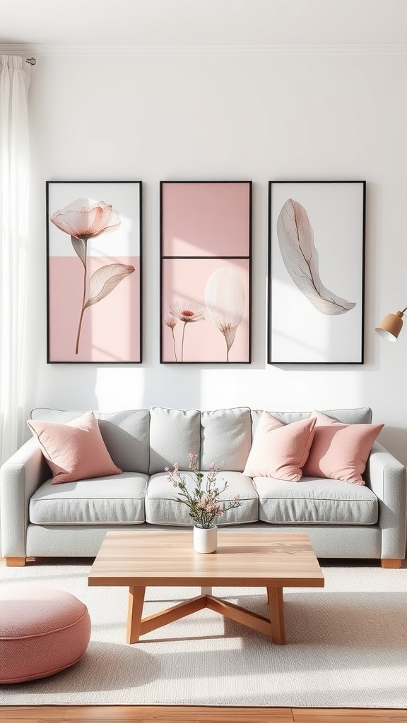 Pink and Gray Wall Art Options