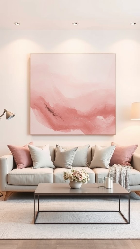 Pink and Gray Wall Art