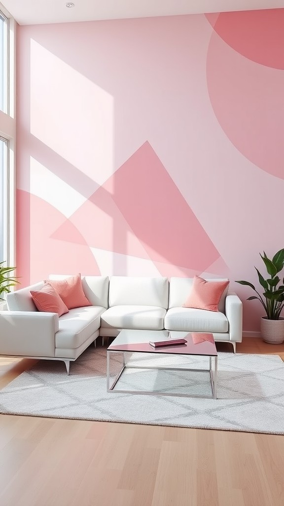 Pink Geometric Wall Décor