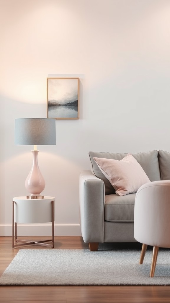 Pink Lamps with Gray Shade Options