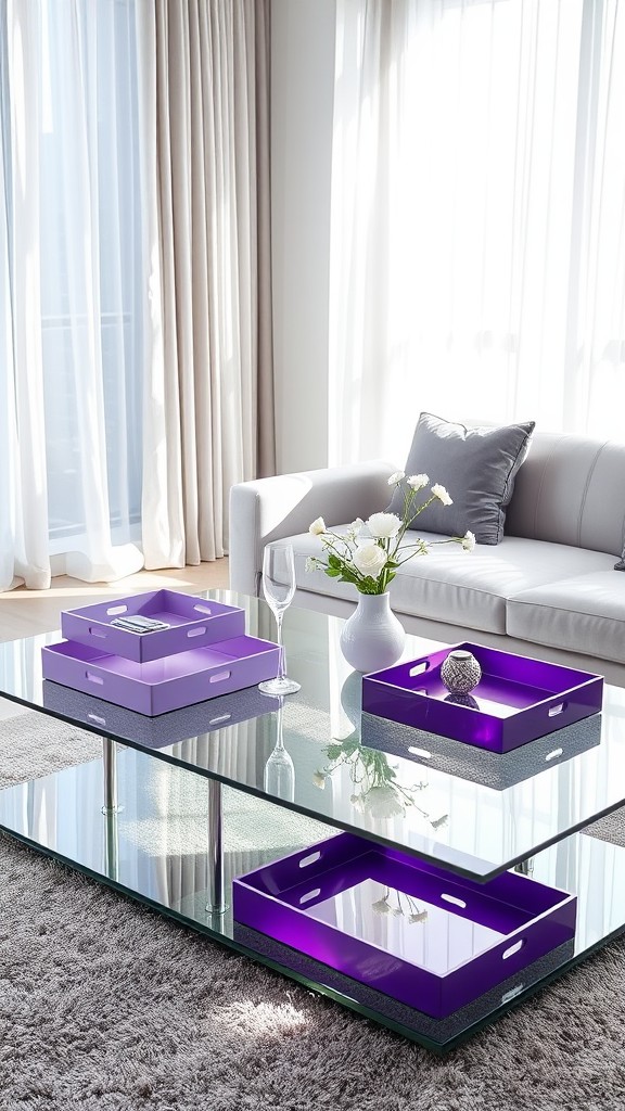 Purple Decorative Trays