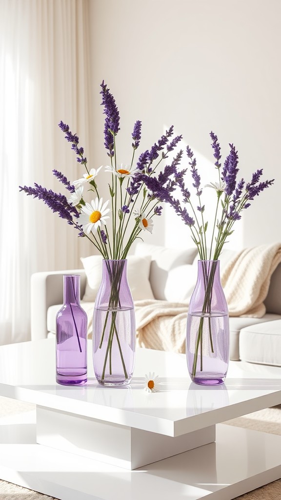 Purple Vases for Fresh Flowers