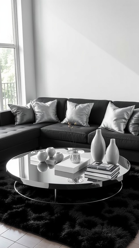 Silver Accent Pillows