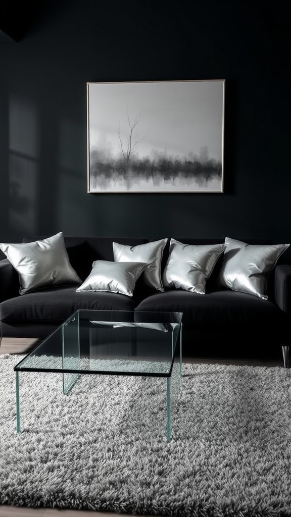 Silver Metallic Cushions