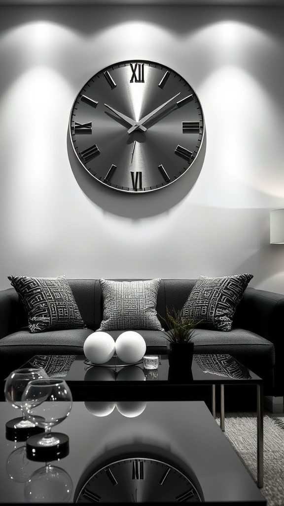 Silver Wall Clocks