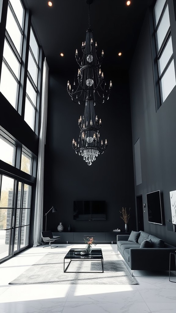 Statement Black Chandelier