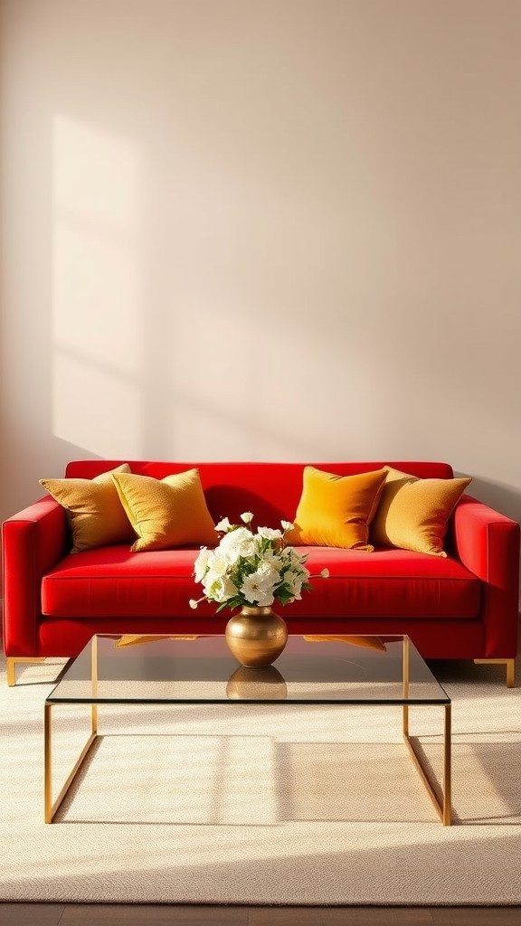 Statement Red Sofa