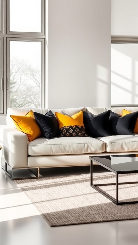 Stunning Black and Yellow Throw Pillows