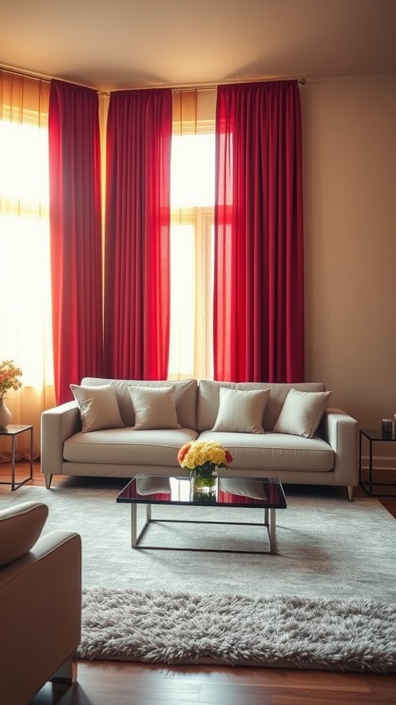 Stylish Red Curtains