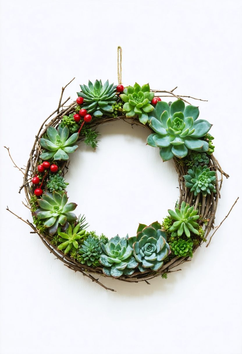 Succulent Christmas Wreath