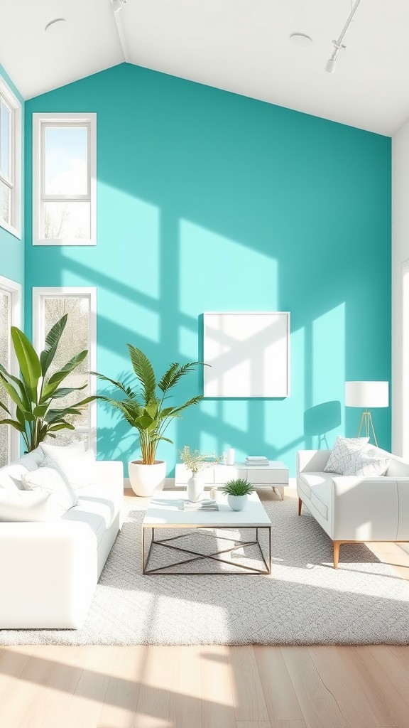 Turquoise Accent Walls