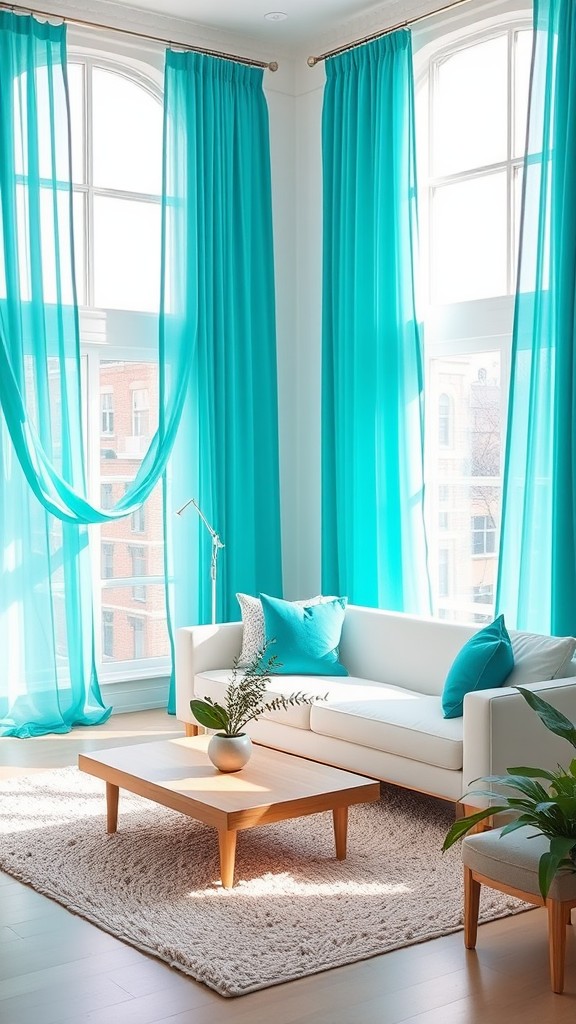 Turquoise Curtains