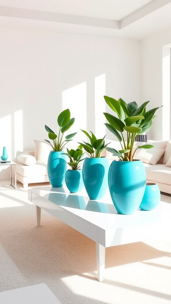 Turquoise Plant Pots