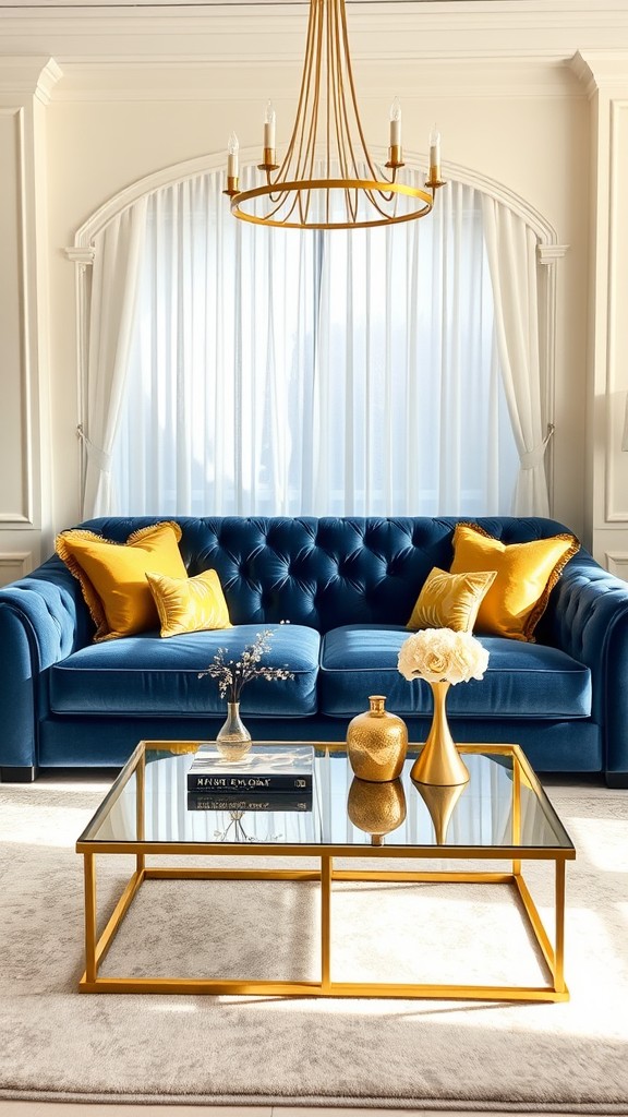 Use Plush Blue Velvet Sofas