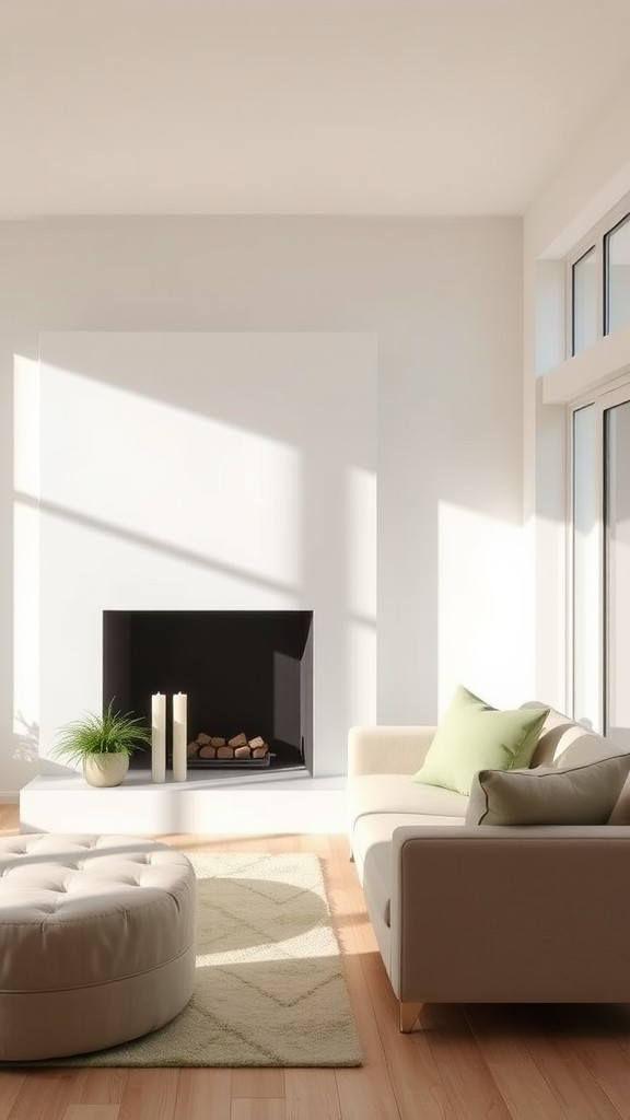 Utilize a White Fireplace