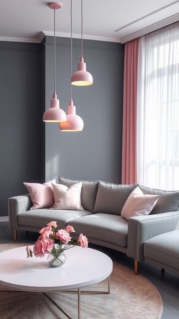 Utilizing Pink and Gray in Lighting Fixtures