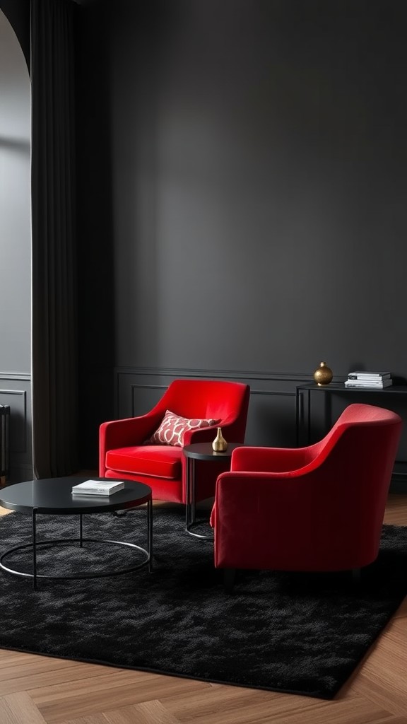 Velvet Red Upholstered Chairs