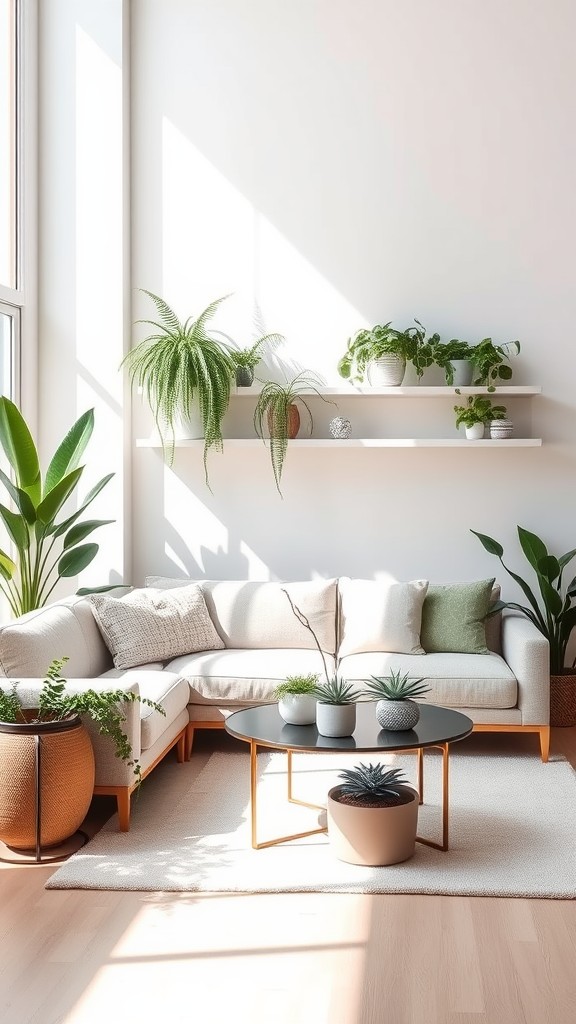 White Walls with Green Plants