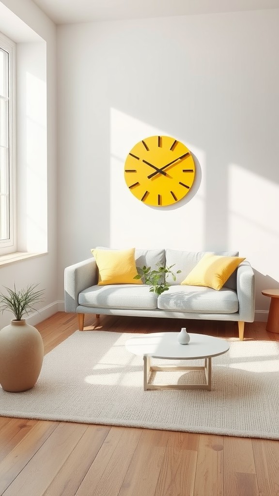 Yellow Wall Clock