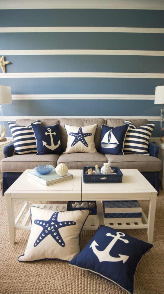 Nautical-Themed Throw Pillows