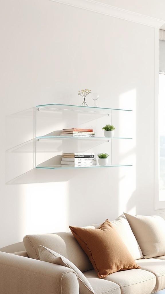 Acrylic Floating Shelves for a Modern Look