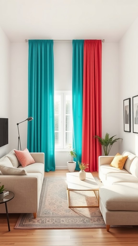 Apply a Pop of Color with Curtains