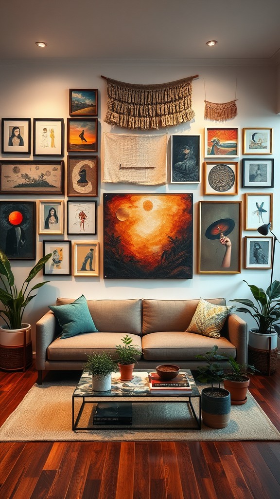 artistic living room wall ideas to try