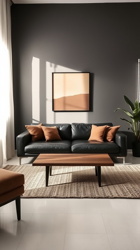 Black and Brown Wall Paint Combination