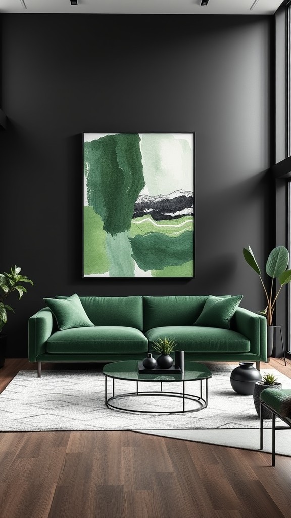 Black and Green Statement Wall Art