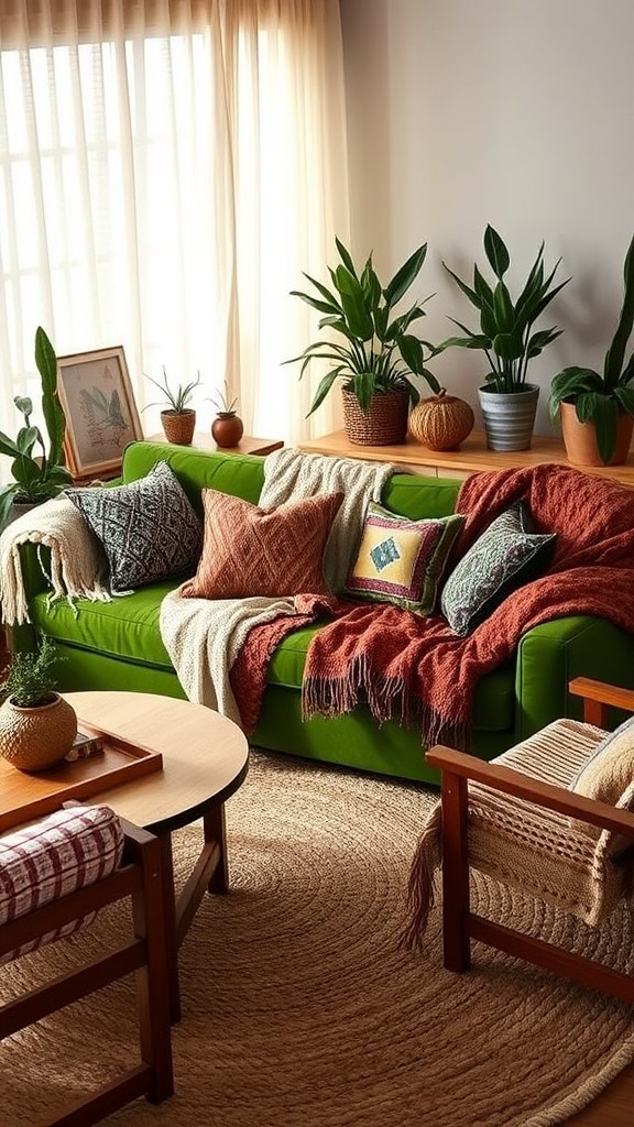 Bohemian Flair with Textured Throws