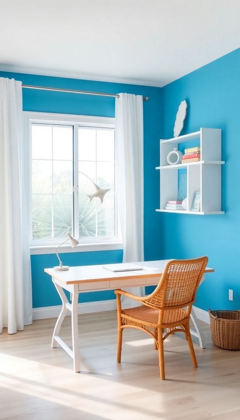 Bright Blue Accent Walls