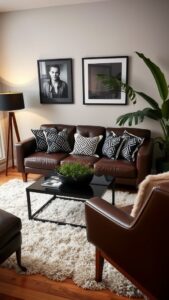 brown and black living room decor ideas