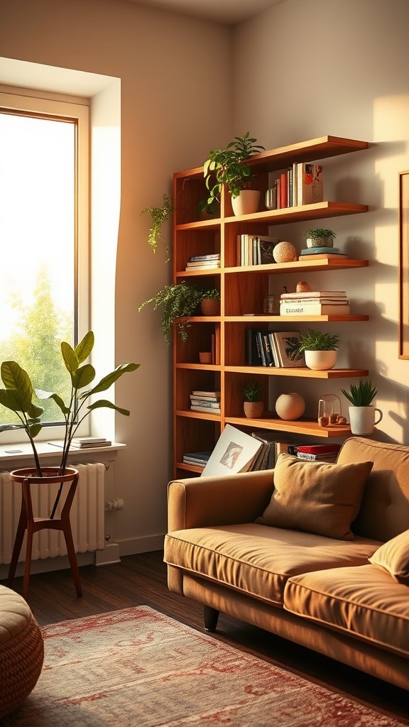 built-in shelf ideas for compact living rooms