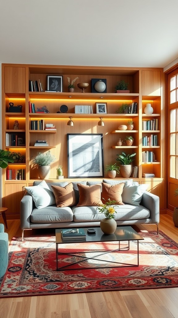 built-in shelf ideas for your living room