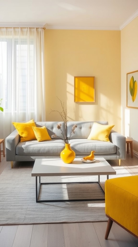 Create a Contrasting Yellow and Gray Color Scheme