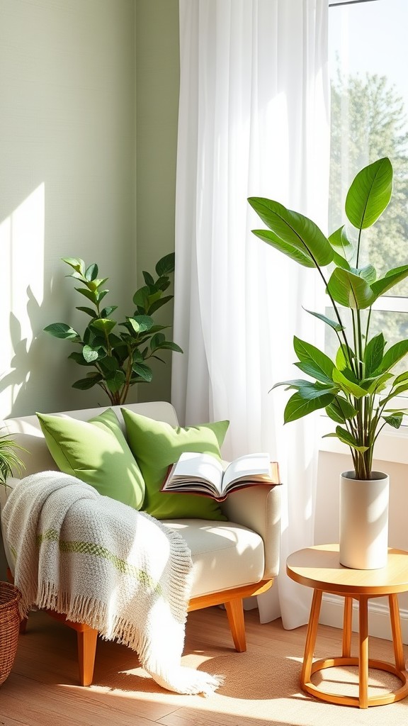 Create a Cozy Reading Nook with Green Accents