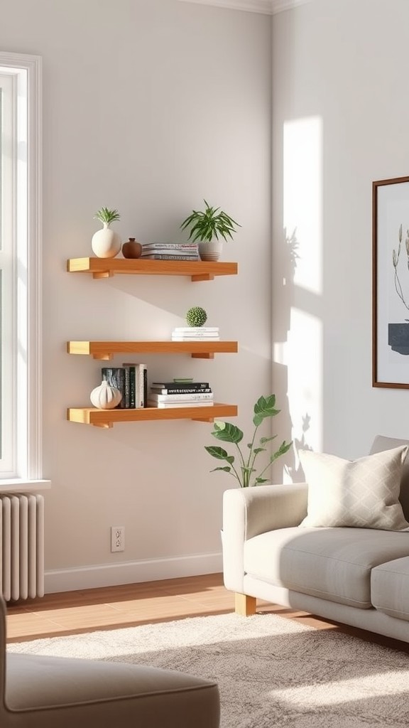 Decorative Corner Floating Shelves