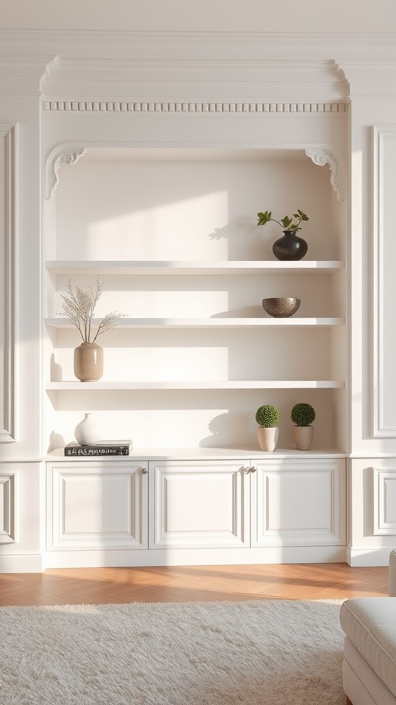 Decorative Molding on Shelves for Elegance