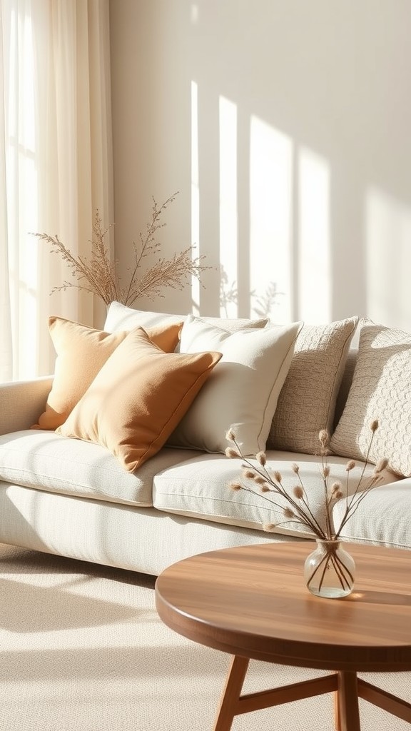 Decorative Pillows with Varying Textures