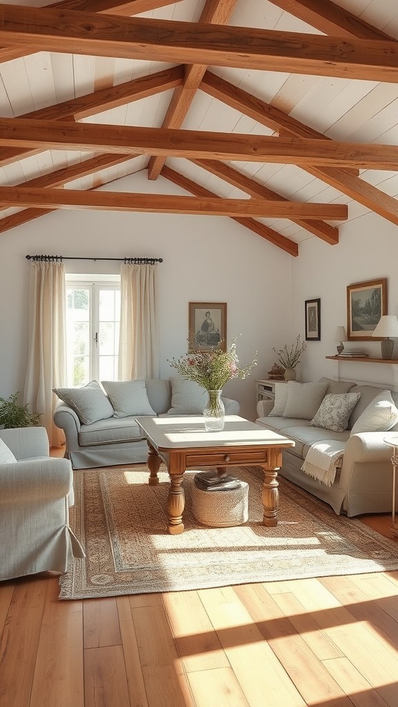 Embrace Rustic Wood Beams