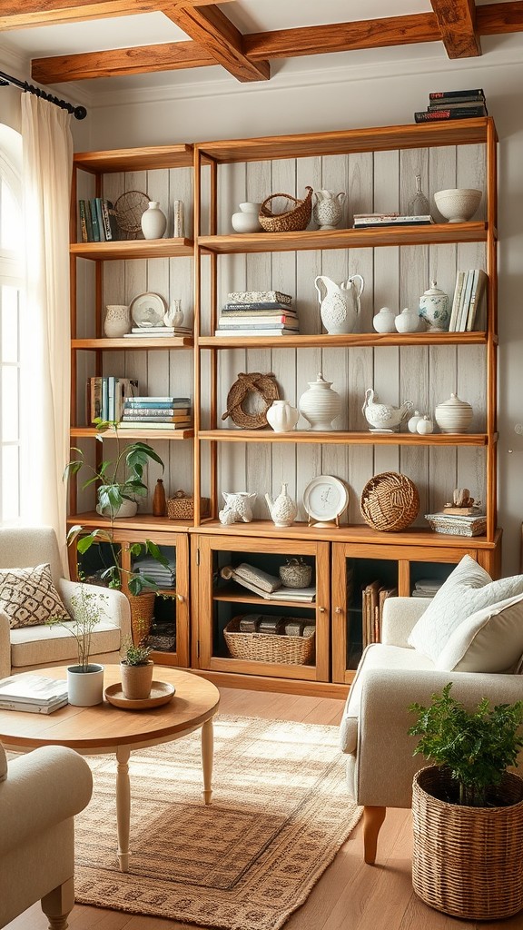 Feature Open Shelving with Decorative Items