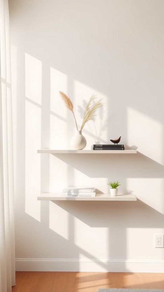 Floating Shelves with Decorative Items