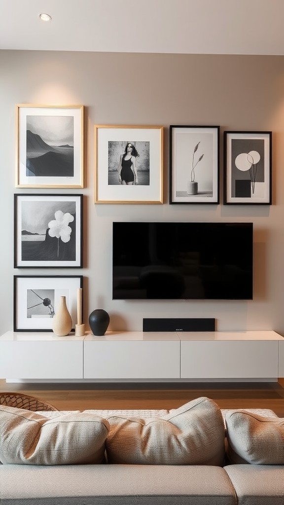 Gallery of Artwork Surrounding TV