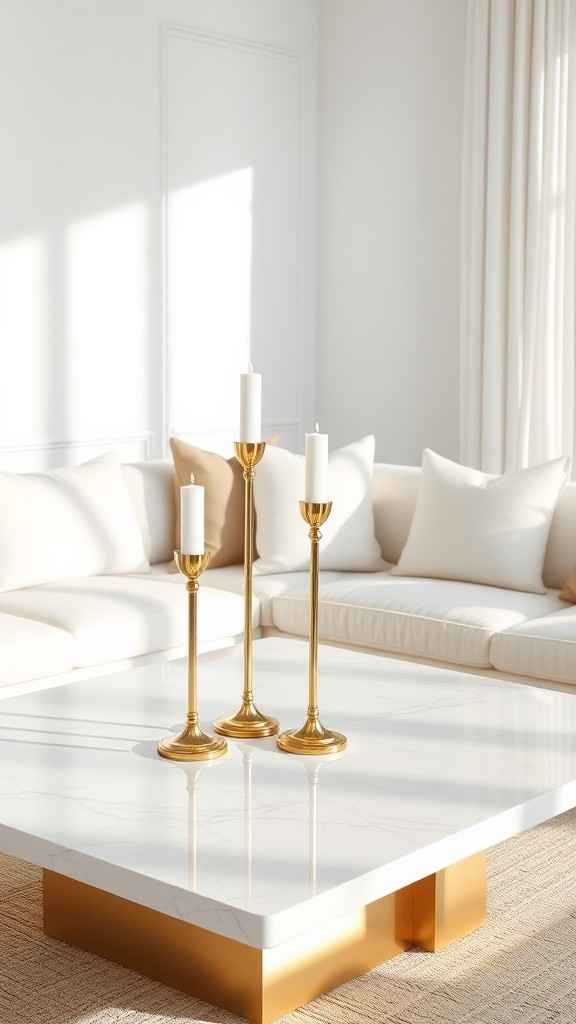 Gold Finish Candle Holders