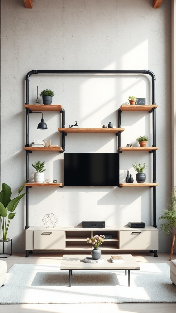 Industrial Pipe Shelving