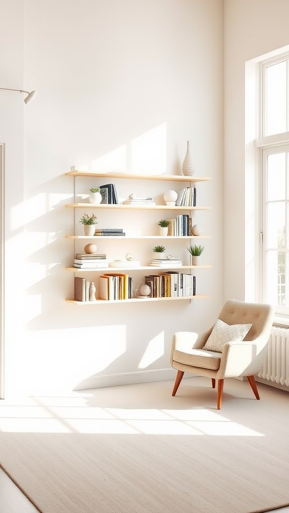 Install Shelving for Books and Decor