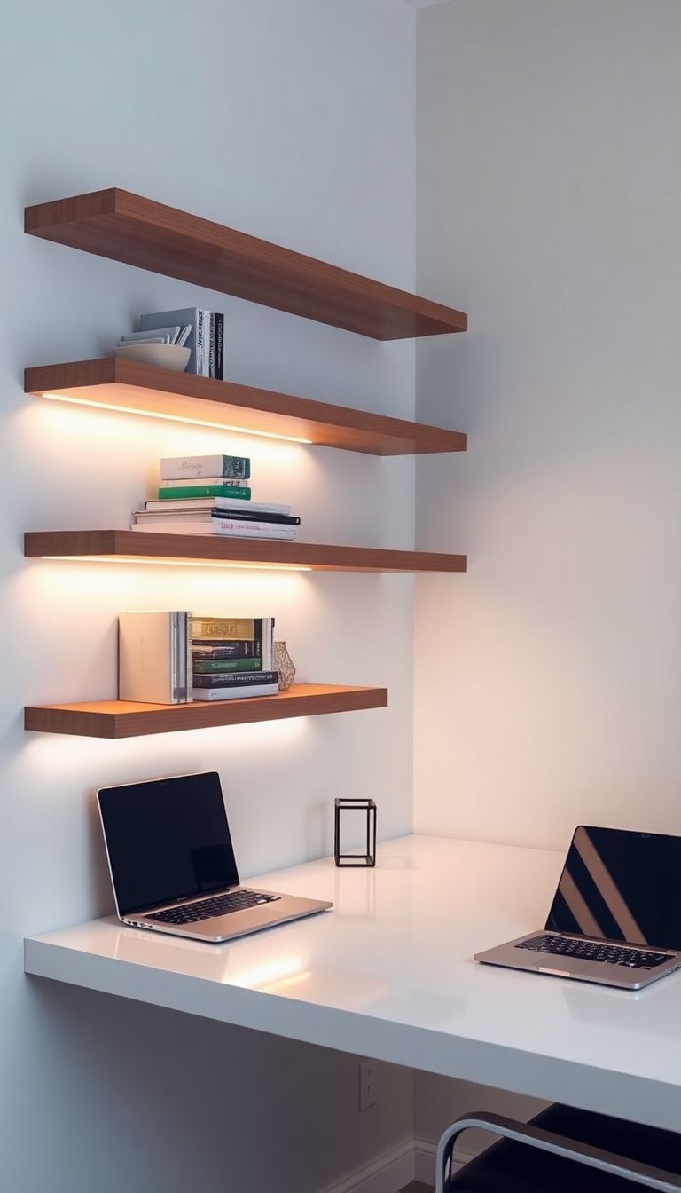 LED Strip Lights Under Shelves