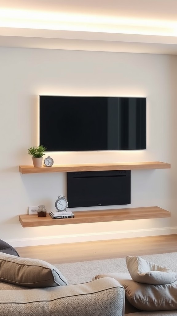 Long Floating Shelves for TVs